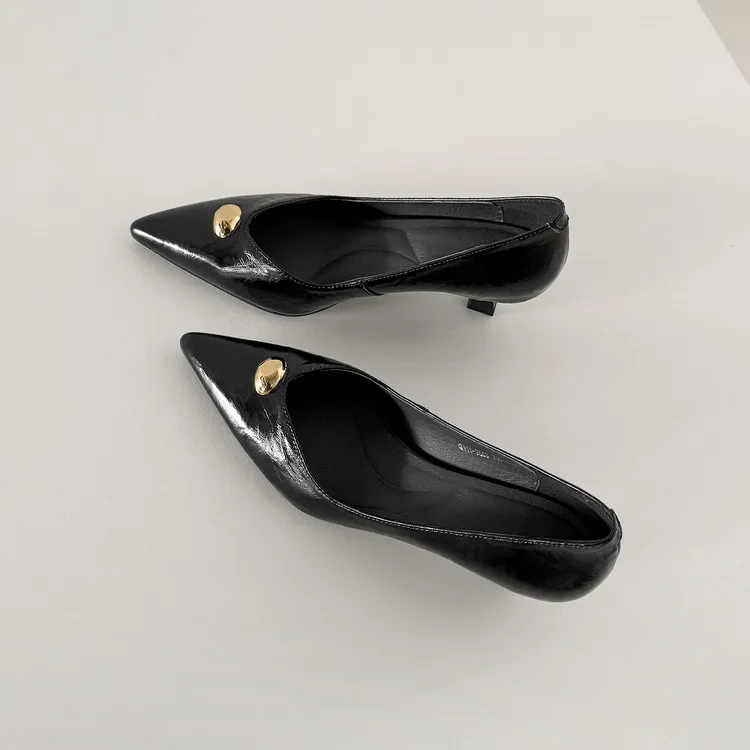 Fashionable 3-color early spring single shoes, pointed toe, low-cut, stiletto heel, high-heeled women's fashion shoes 3-3i