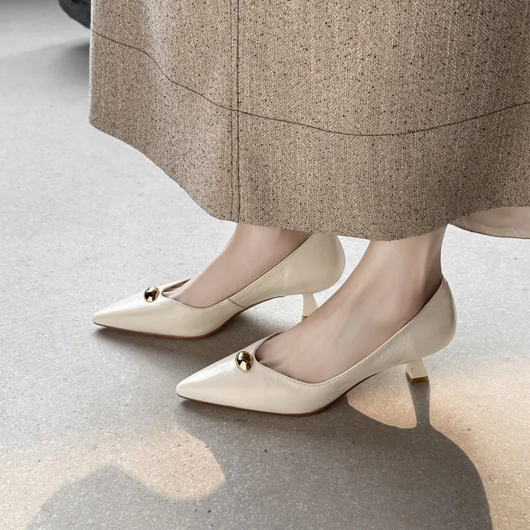 Fashionable 3-color early spring single shoes, pointed toe, low-cut, stiletto heel, high-heeled women's fashion shoes 3-3i