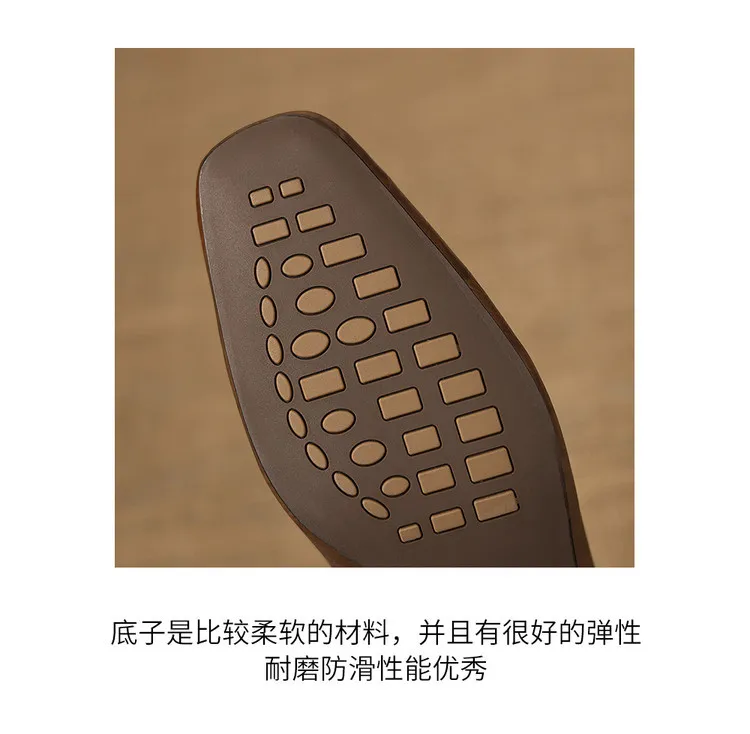 Early Spring Single Shoes, Square Toe, Chunky Heel, High Heel, Low Mouth, Fashion Women's Shoes 3-9a