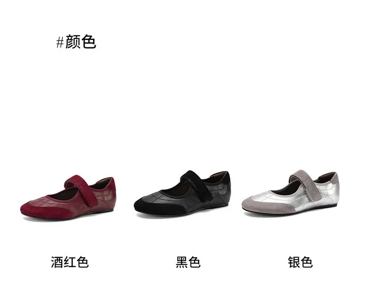 Early Spring Flat Round Toe Single Shoes with Velcro Straps, Women's Fashion Shoes 3-7j