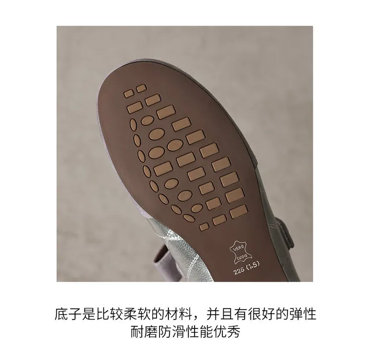 Early Spring Flat Round Toe Single Shoes with Velcro Straps, Women's Fashion Shoes 3-7j
