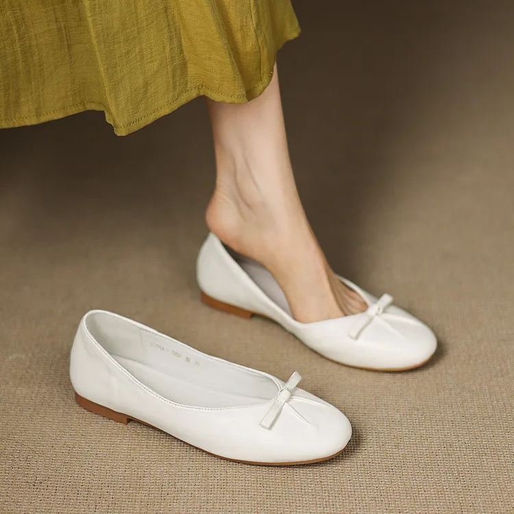 Spring single shoes, round toe, flat, slip-on, comfortable fashion women's shoes, 3-12i