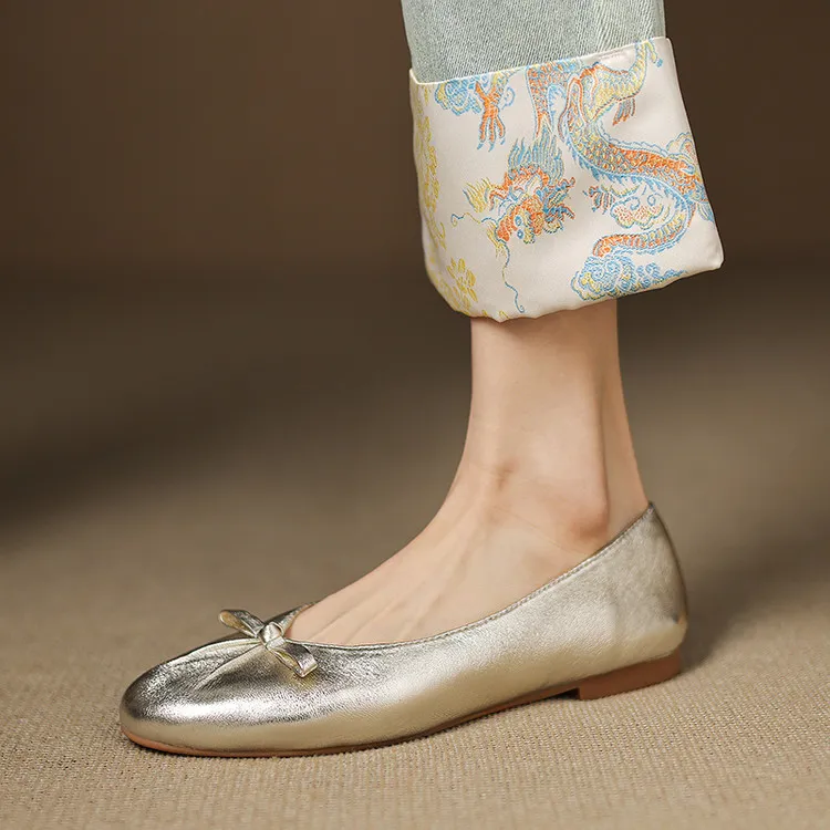 Spring single shoes, round toe, flat, slip-on, comfortable fashion women's shoes, 3-12i