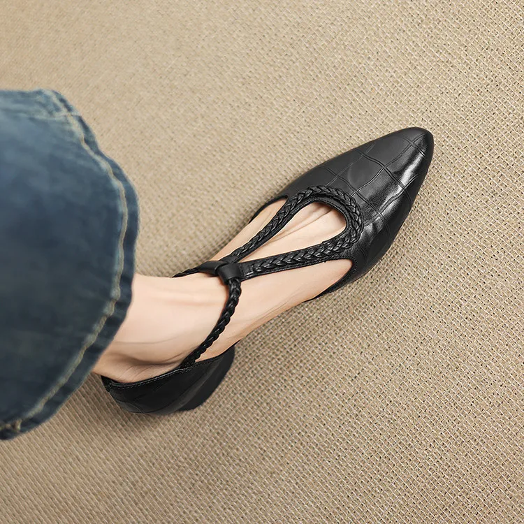Summer style sheepskin sandals, closed toe, chunky heel, high heel, buckle, open-toe fashion women's shoes 3-12a