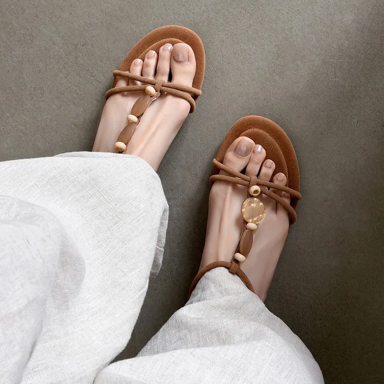 Summer sandals, round toe, chunky heel, low heel, buckle, fashion women's shoes, 3-19o