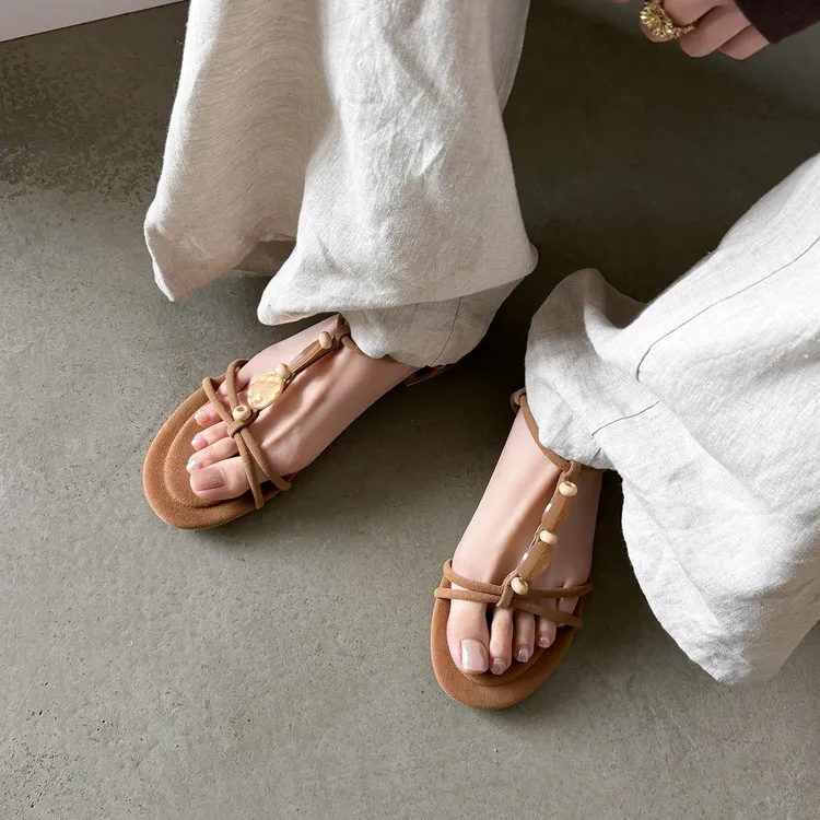 Summer sandals, round toe, chunky heel, low heel, buckle, fashion women's shoes, 3-19o