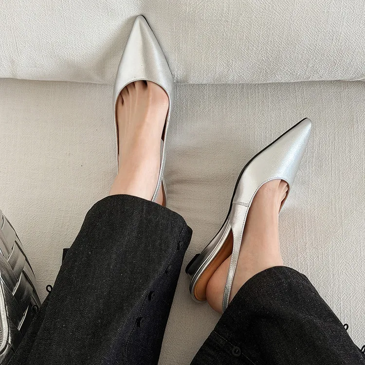 Spring pointed-toe wedge heel fashion leather women's shoes 3-17k