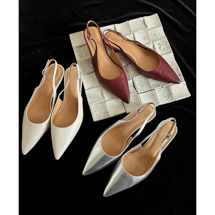 Spring pointed-toe wedge heel fashion leather women's shoes 3-17k