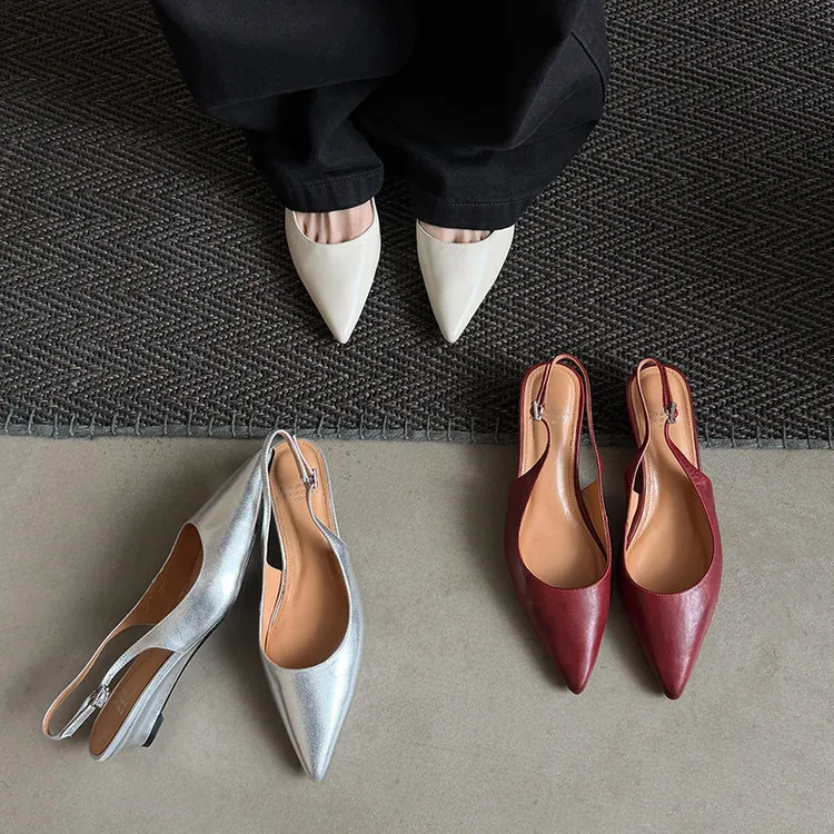 Spring pointed-toe wedge heel fashion leather women's shoes 3-17k