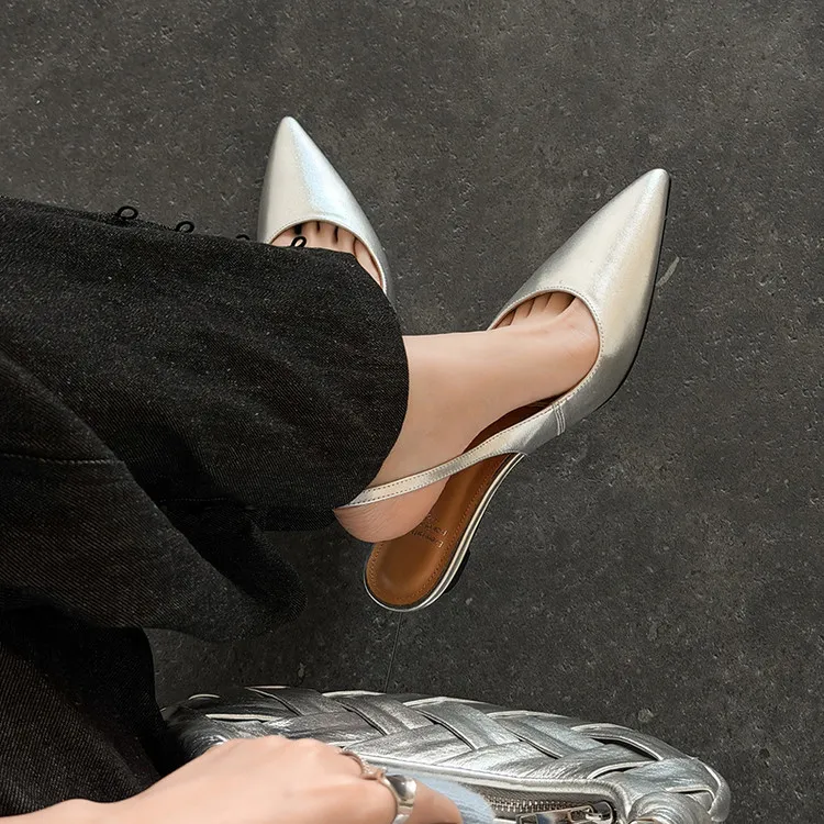 Spring pointed-toe wedge heel fashion leather women's shoes 3-17k