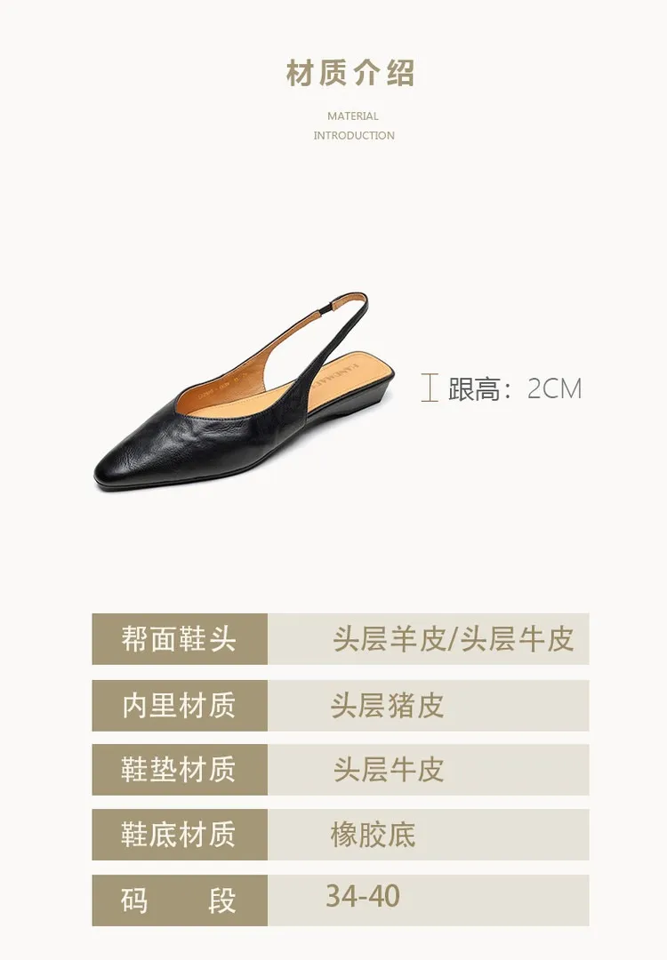 Summer sandals with square toe, chunky heel, wedge heel, closed toe, and open back – fashionable women's shoes