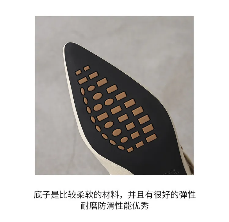 Spring pointed-toe platform heeled sheepskin fashion women's shoes, brown, black, off-white, 3-19p