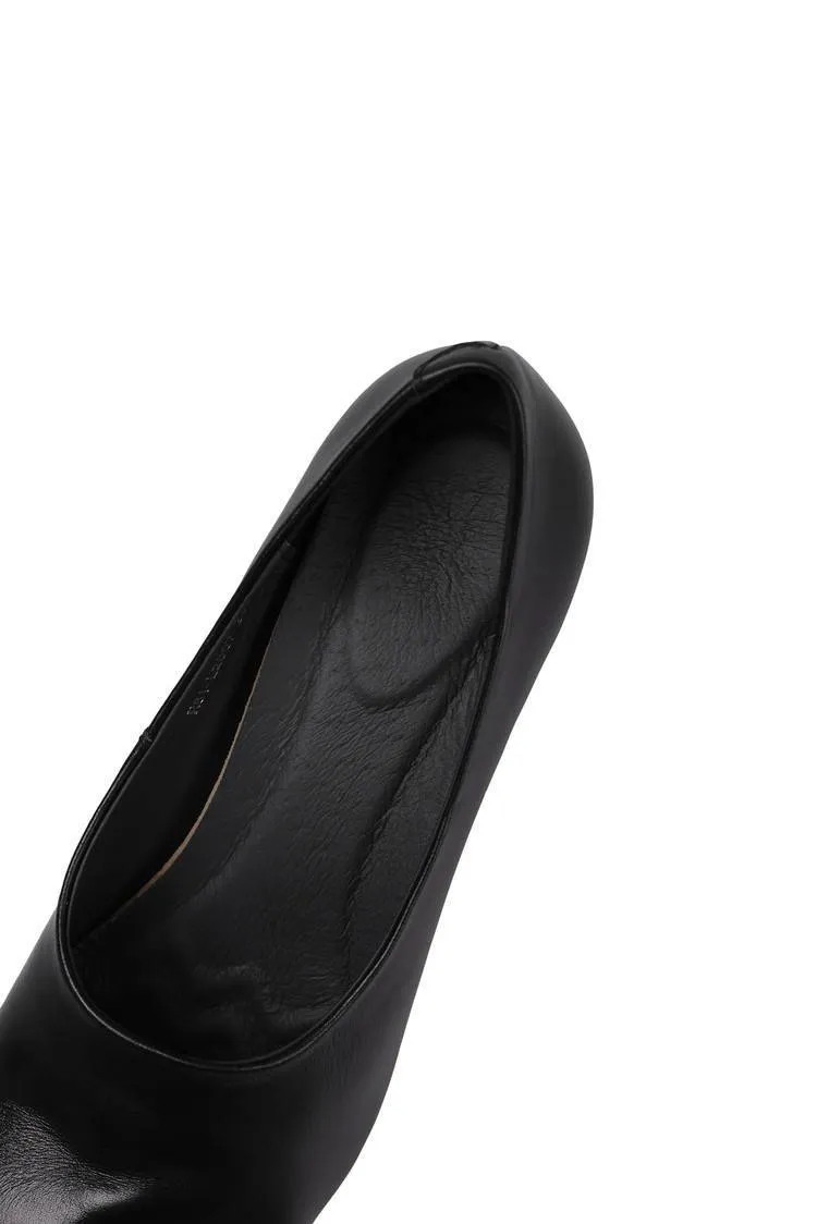 Spring single shoes, square toe, chunky heel, high heel, deep opening, slip-on, minimalist fashion women's shoes