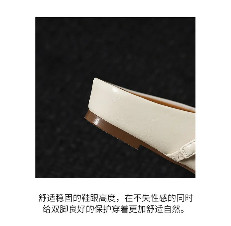 Spring Slippers, Square Toe, Wedge Heel, Sheepskin Fashion Women's Shoes, 3-30c, Light Fashion Sandals/Mini Slippers
