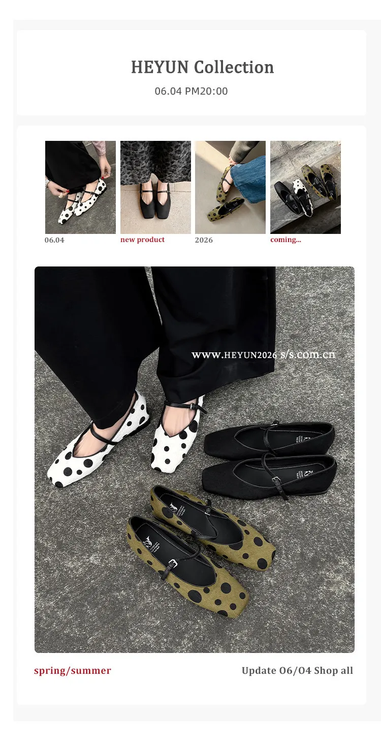 Spring single shoes, square toe, low heel, buckle, fashion color-block women's shoes, 3-25v