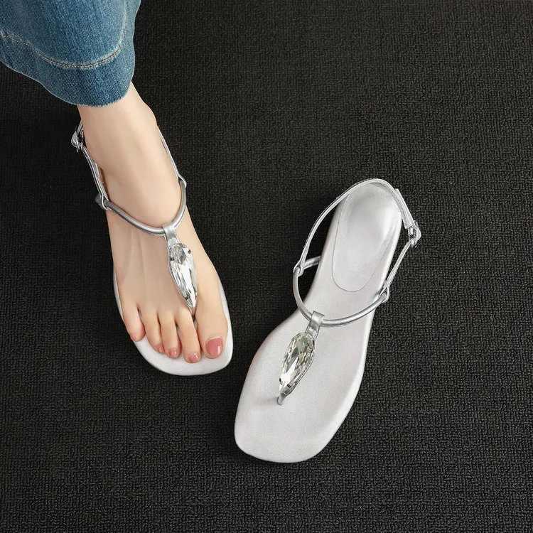 Summer sandals, square toe, wedge heel, cowhide, fashion women's shoes, 3-25z