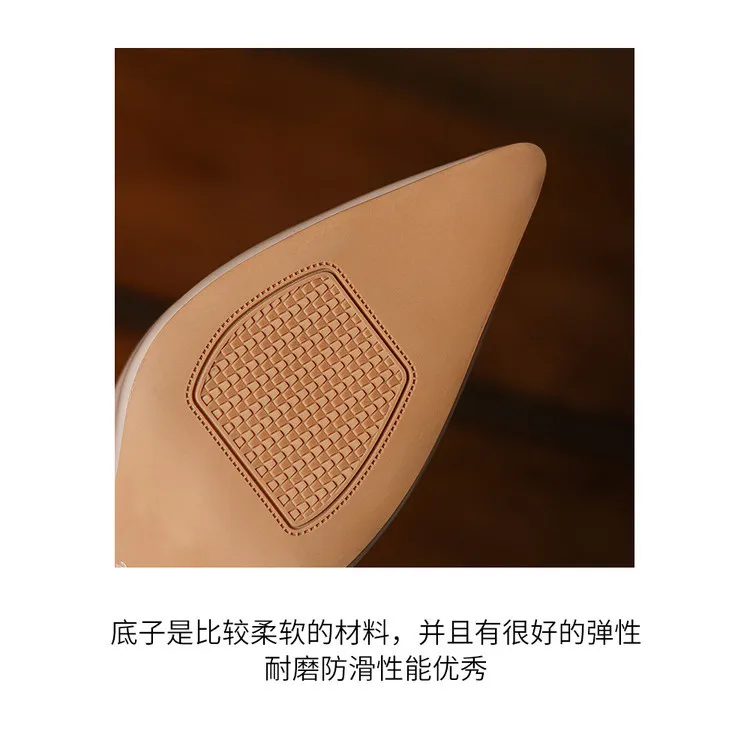 8cm high heel, 3 colors, spring and autumn single shoes, pointed toe, shallow mouth, stiletto heel, slip-on, elegant women's shoes, sizes 3-25L