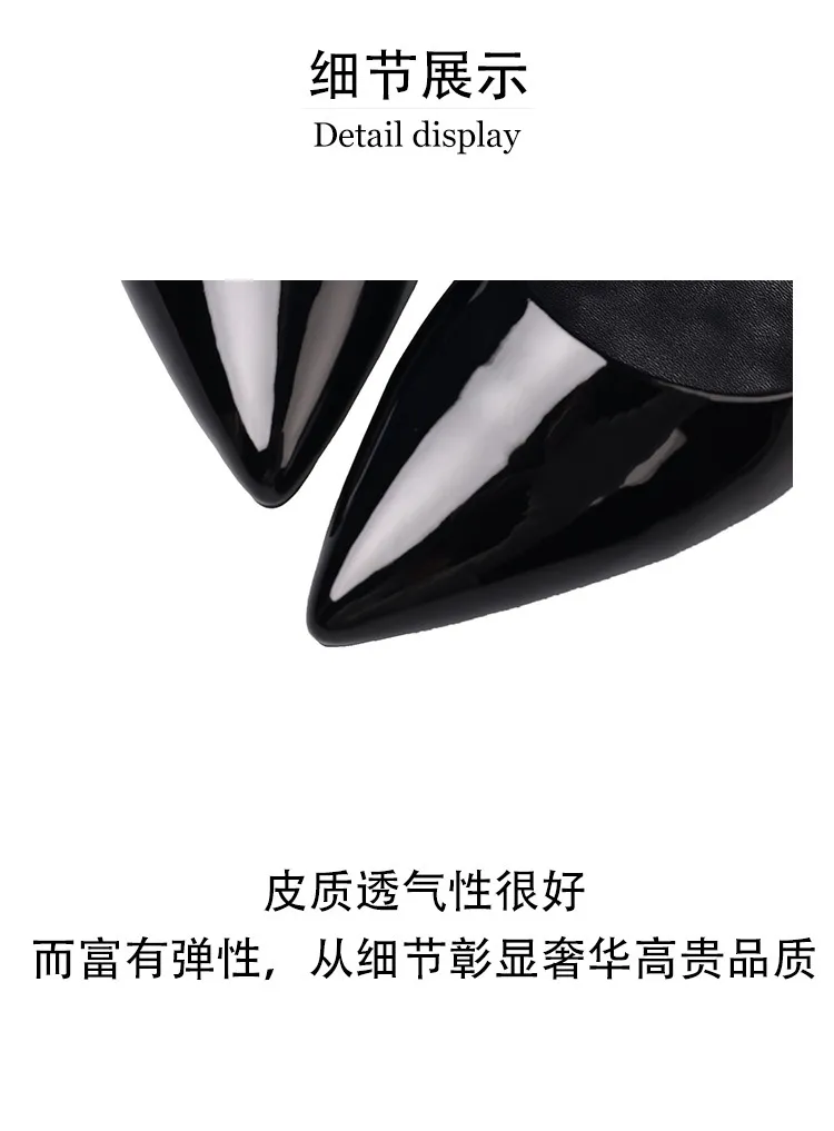 Spring pointed-toe buckle wedge heel fashion sheepskin women's shoes 3-30v
