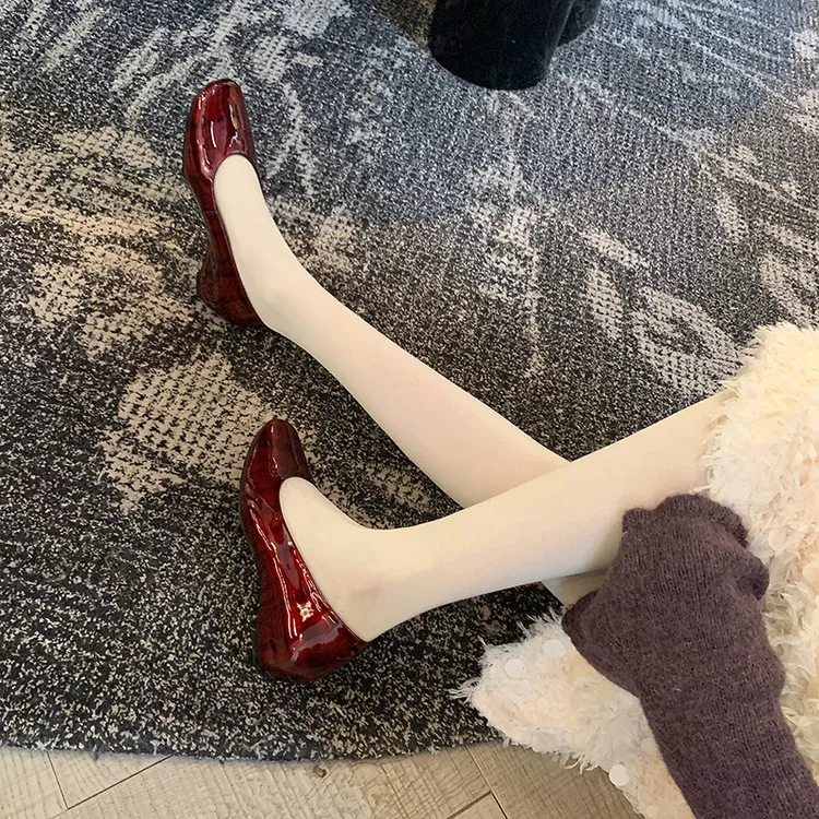 Spring single-toe wedge heel high-heel cowhide fashion women's shoes 3-25y