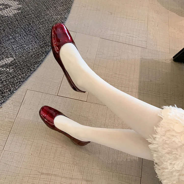 Spring single-toe wedge heel high-heel cowhide fashion women's shoes 3-25y