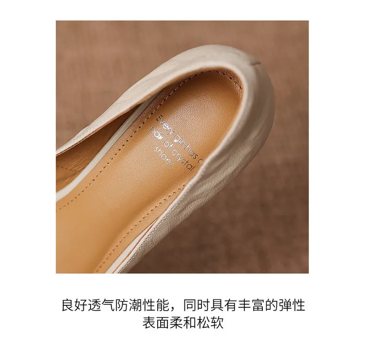 Spring pointed-toe chunky heel high-heeled fashion sheepskin women's shoes 4-6b