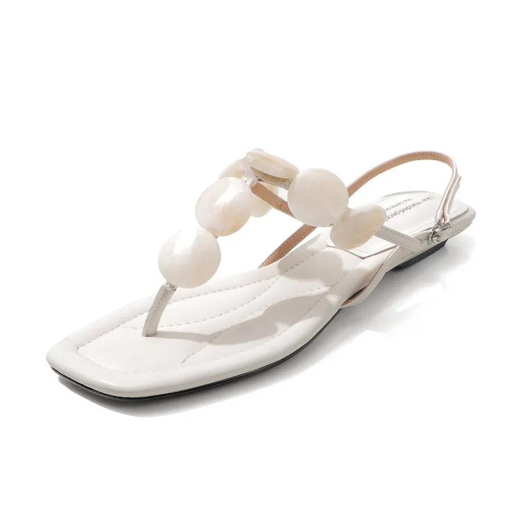 Summer square-toe flat fashion women's sandals 4-6q