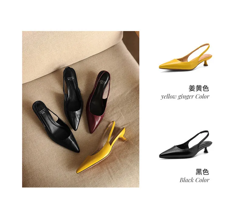 Spring/Summer Sandals, Pointed Toe, Stiletto Heel, High Heel, Open Back Fashion Women's Shoes 4-6n