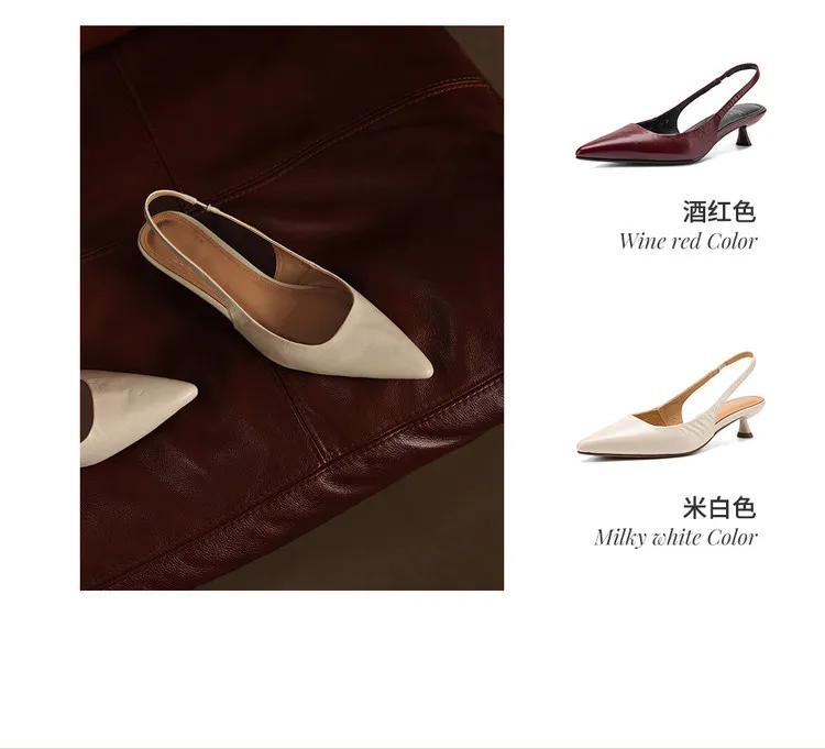 Spring/Summer Sandals, Pointed Toe, Stiletto Heel, High Heel, Open Back Fashion Women's Shoes 4-6n