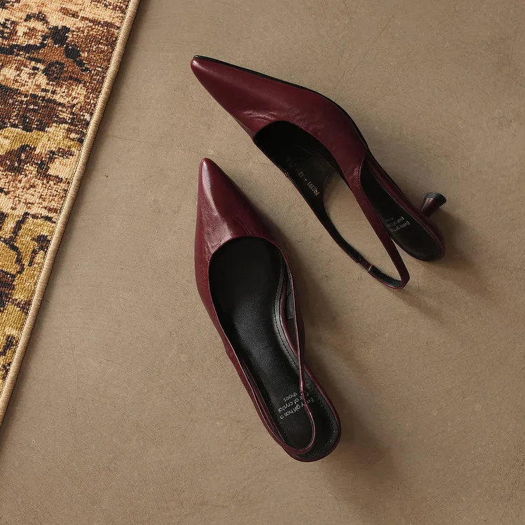 Spring/Summer Sandals, Pointed Toe, Stiletto Heel, High Heel, Open Back Fashion Women's Shoes 4-6n