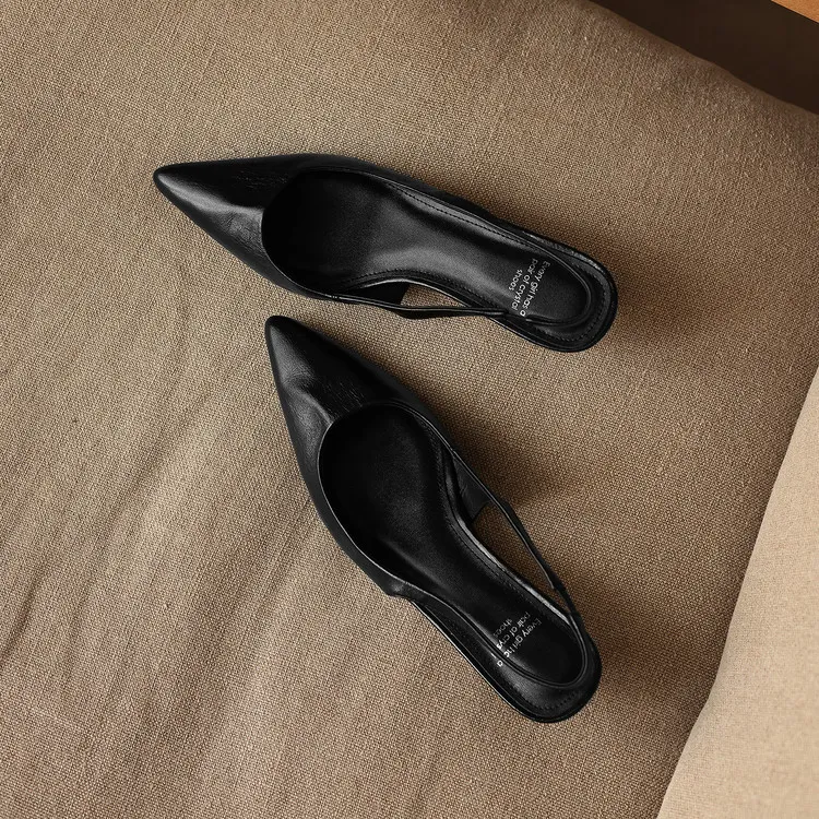 Spring/Summer Sandals, Pointed Toe, Stiletto Heel, High Heel, Open Back Fashion Women's Shoes 4-6n
