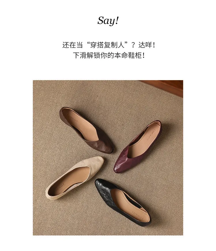 Spring single shoes, round toe, wedge heel, low heel, shallow mouth, fashion women's shoes, soft sole