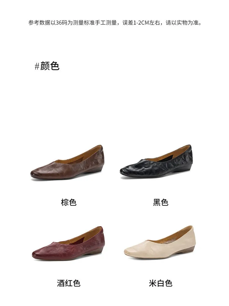 Spring single shoes, round toe, wedge heel, low heel, shallow mouth, fashion women's shoes, soft sole