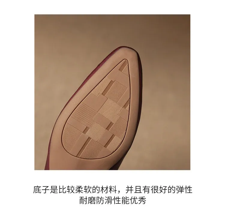 Spring single shoes, round toe, wedge heel, low heel, shallow mouth, fashion women's shoes, soft sole
