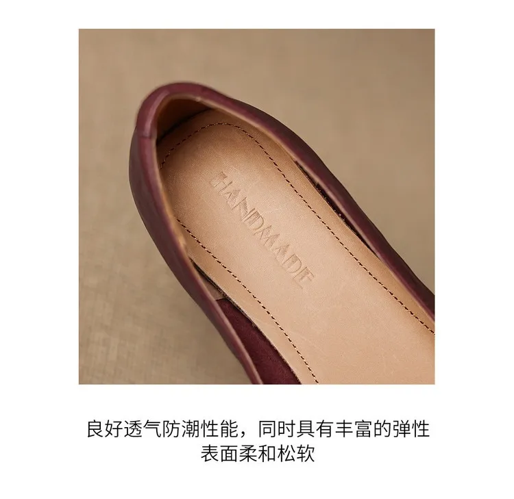 Spring single shoes, round toe, wedge heel, low heel, shallow mouth, fashion women's shoes, soft sole