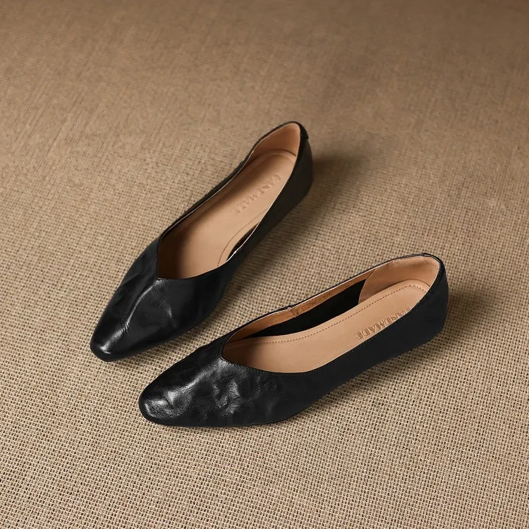Spring single shoes, round toe, wedge heel, low heel, shallow mouth, fashion women's shoes, soft sole