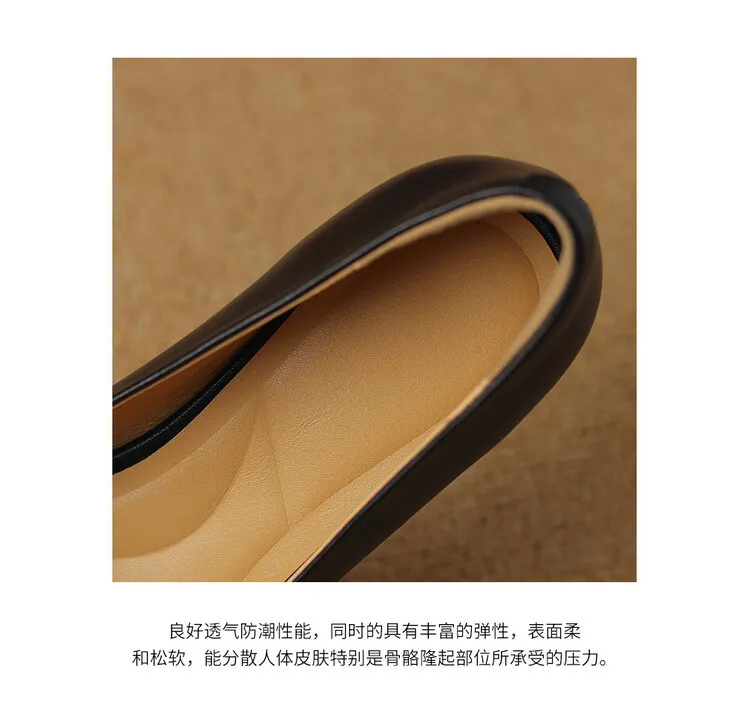 Spring square-toe chunky heel low-heel fashion leather slip-on women's shoes 4-22i