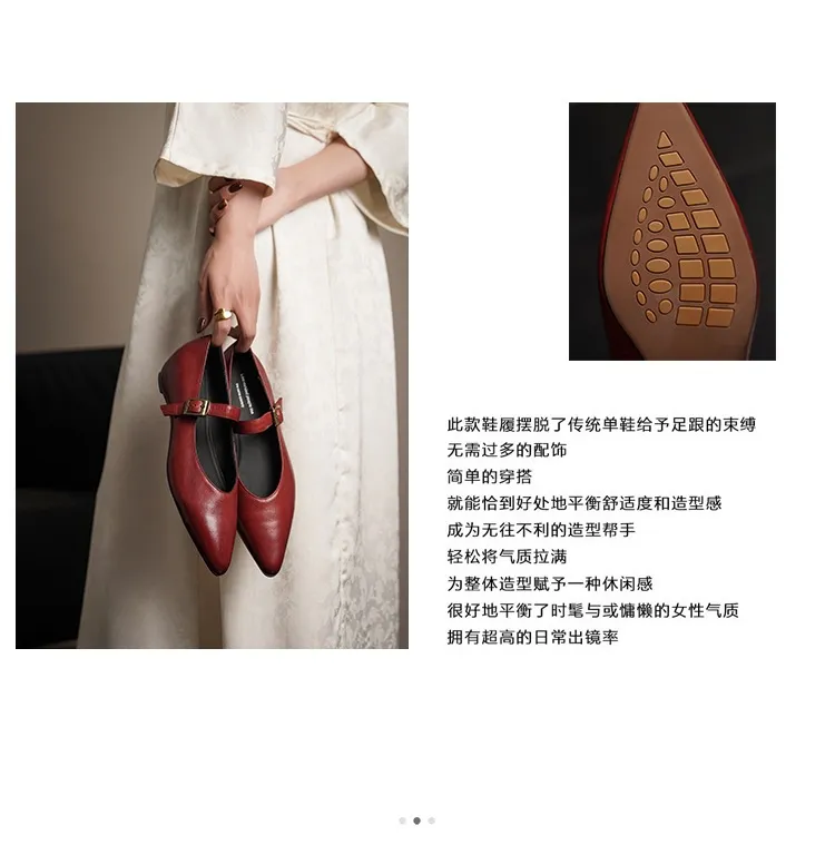 Supports encrypted ordering. ZMANZ Spring/Summer Single Shoes Pointed Toe Buckle Wedge Heel Leather Fashion Women's Shoes