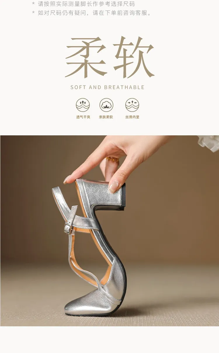 Supports encrypted ordering. Spring/Summer sandals, square toe, chunky heel, high heel, buckle, cowhide fashion women's shoes.
