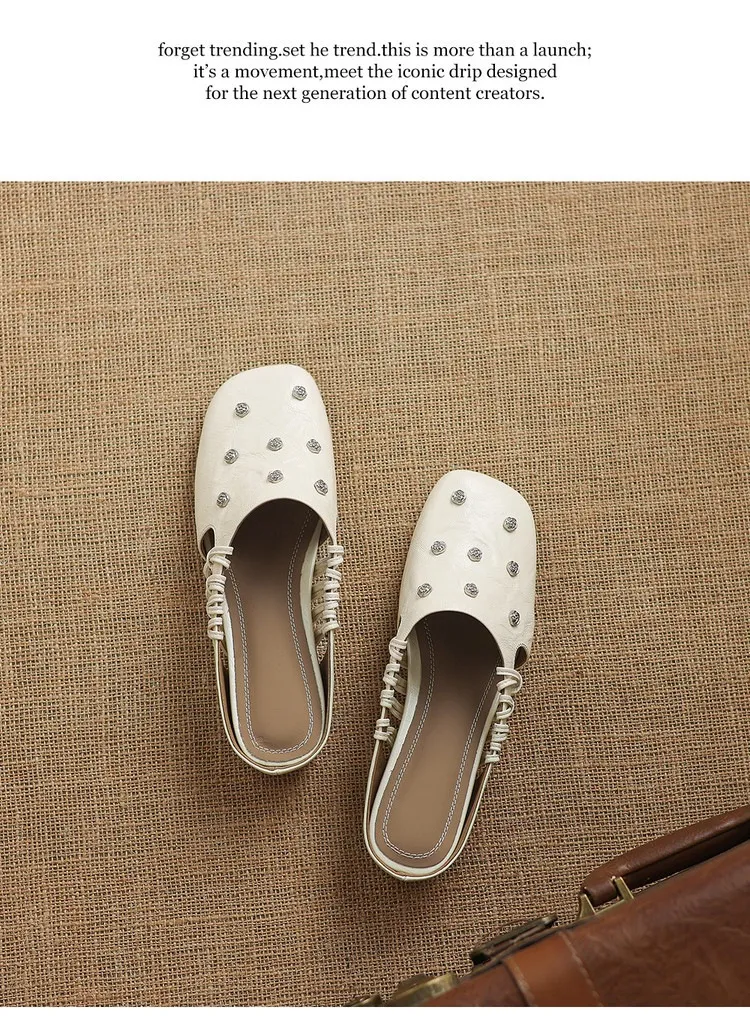 Fashionable floral buckle half-length slipper sandals, summer style half-closed toe single shoes, women's shoes, outdoor wear, wedge heel casual slippers