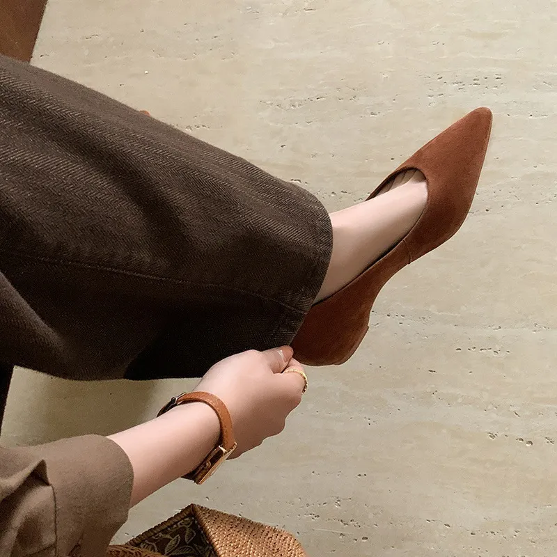 Supports encrypted ordering. Manzi Fashion Casual Single Shoes, Spring Pointed Toe Wedge Heel Low-Cut Fashion