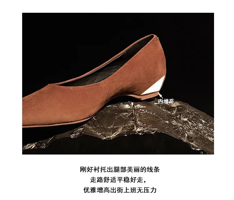 Supports encrypted ordering. Manzi Fashion Casual Single Shoes, Spring Pointed Toe Wedge Heel Low-Cut Fashion