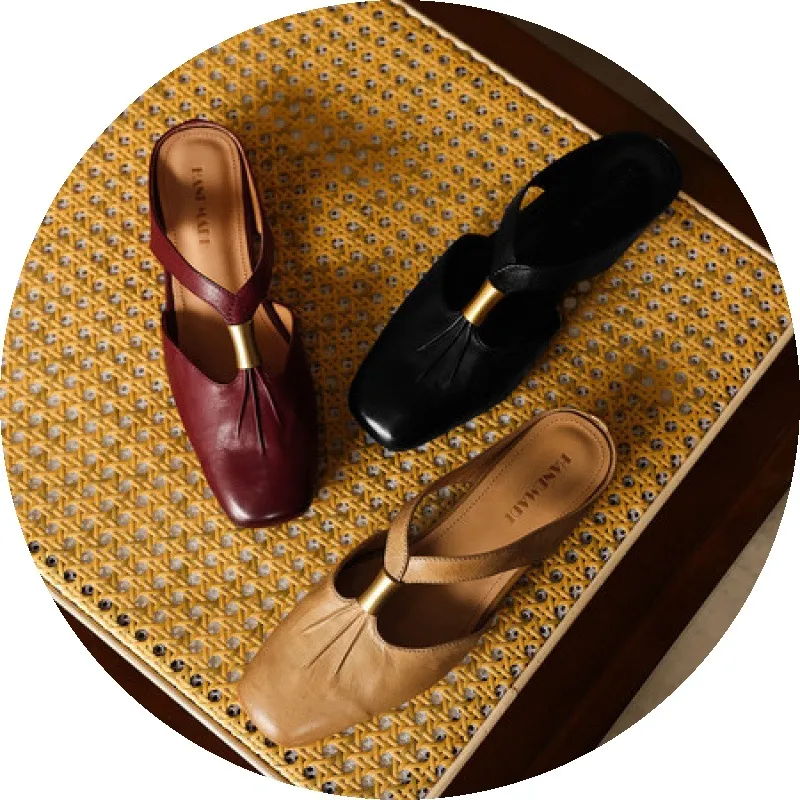 Supports zip-lock summer comfortable soft cowhide fashionable wedge sandals with retro style women's shoes
