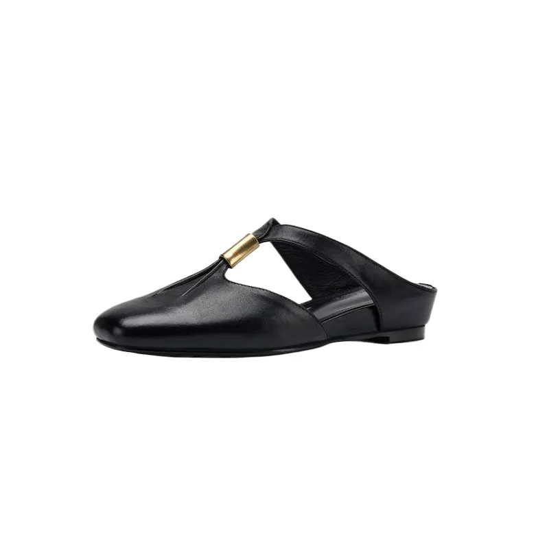 Supports zip-lock summer comfortable soft cowhide fashionable wedge sandals with retro style women's shoes