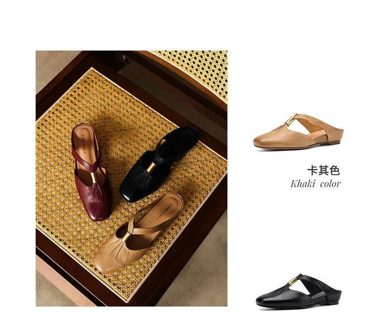 Supports zip-lock summer comfortable soft cowhide fashionable wedge sandals with retro style women's shoes