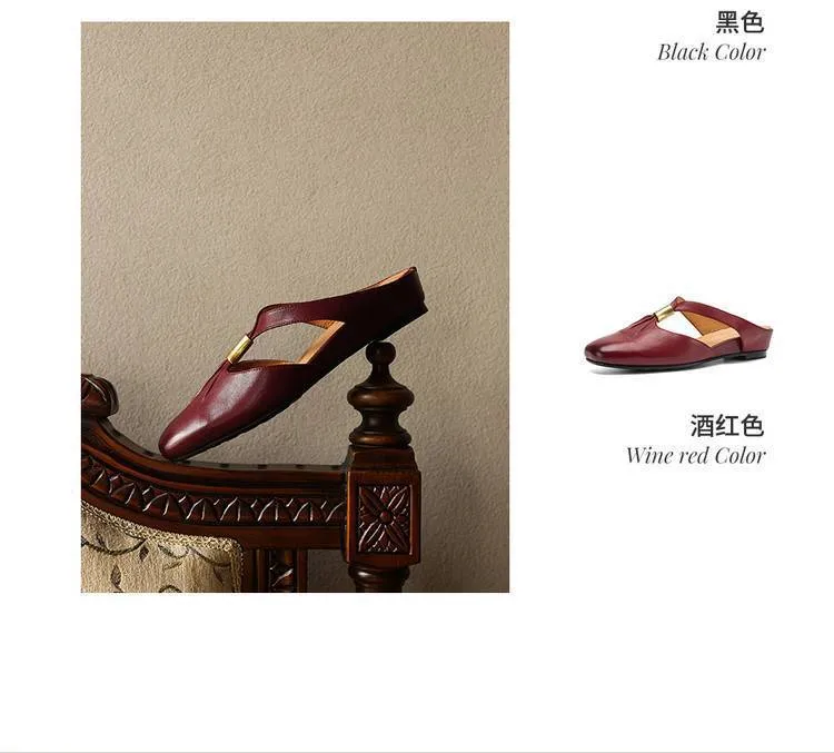 Supports zip-lock summer comfortable soft cowhide fashionable wedge sandals with retro style women's shoes