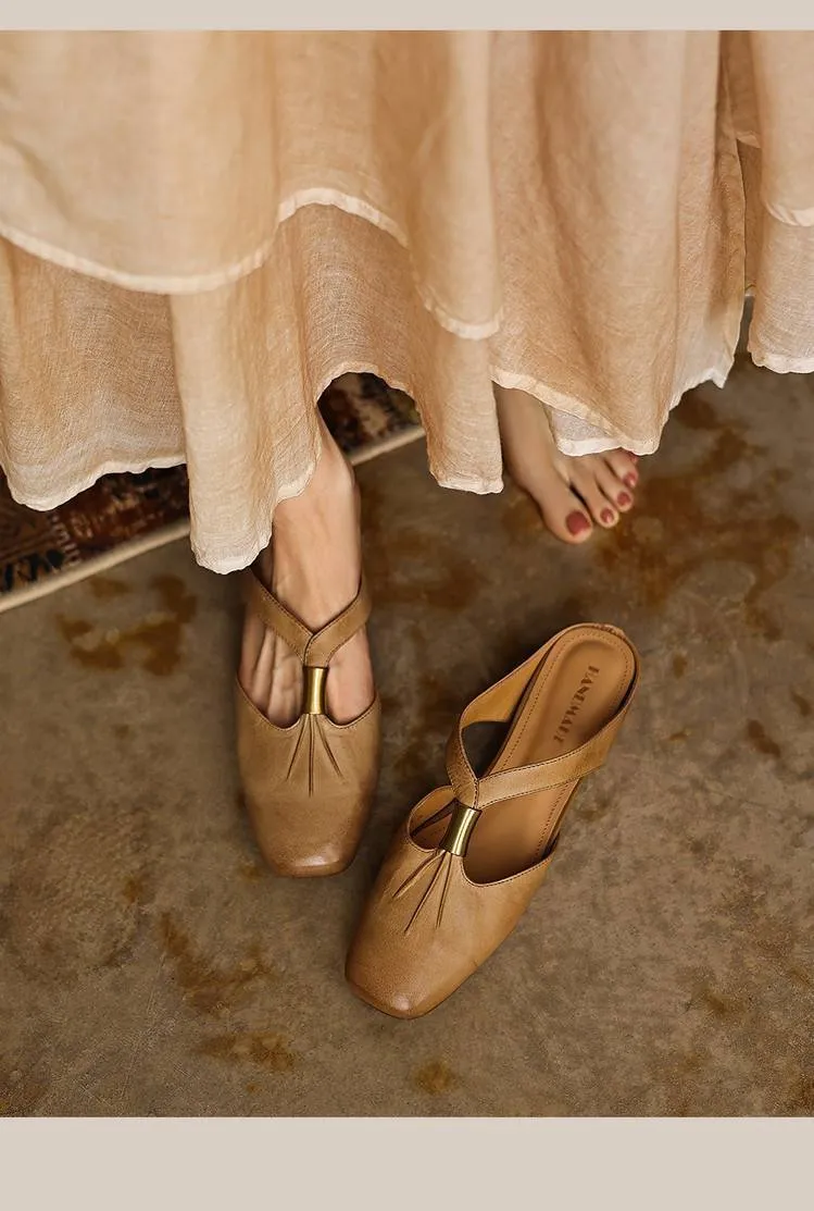 Supports zip-lock summer comfortable soft cowhide fashionable wedge sandals with retro style women's shoes