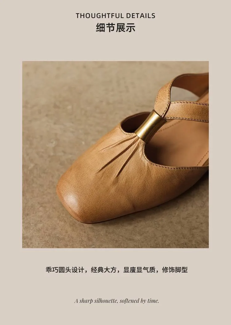 Supports zip-lock summer comfortable soft cowhide fashionable wedge sandals with retro style women's shoes