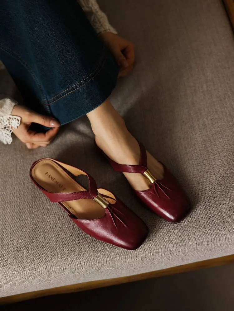 Supports zip-lock summer comfortable soft cowhide fashionable wedge sandals with retro style women's shoes