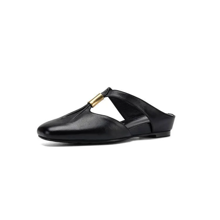 Supports zip-lock summer comfortable soft cowhide fashionable wedge sandals with retro style women's shoes