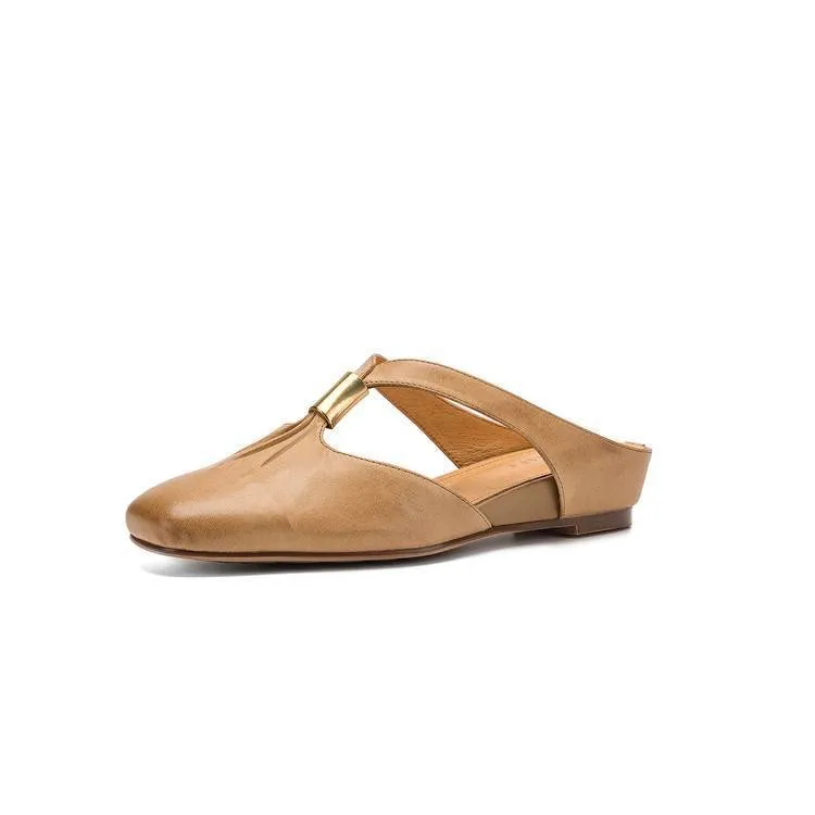 Supports zip-lock summer comfortable soft cowhide fashionable wedge sandals with retro style women's shoes
